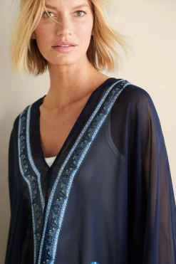 Soft Surroundings Aleta Poncho Topper><noscript><img width=