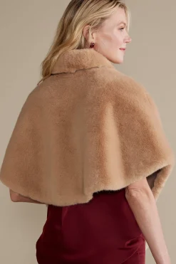 Soft Surroundings Anastasia Faux Fur Capelet><noscript><img width=