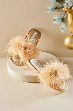 Soft Surroundings Branche Kiki Feather Slipper><noscript><img width=