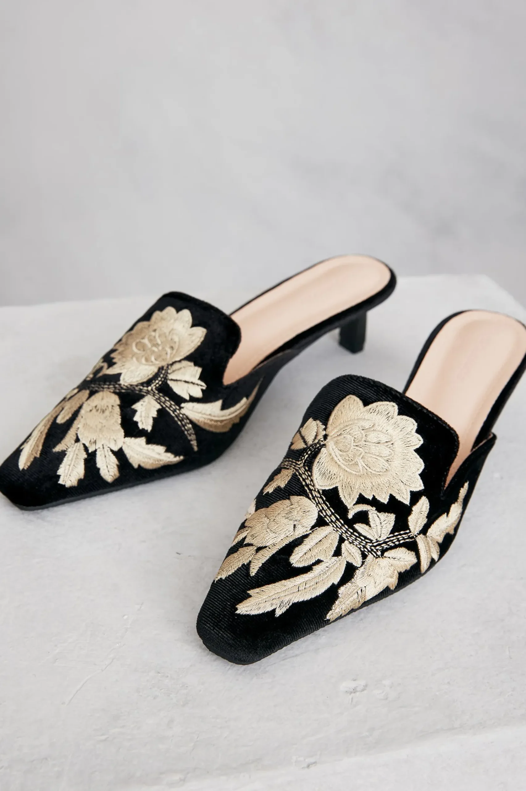 Soft Surroundings Carolina Embroidered Mule> slides & mules