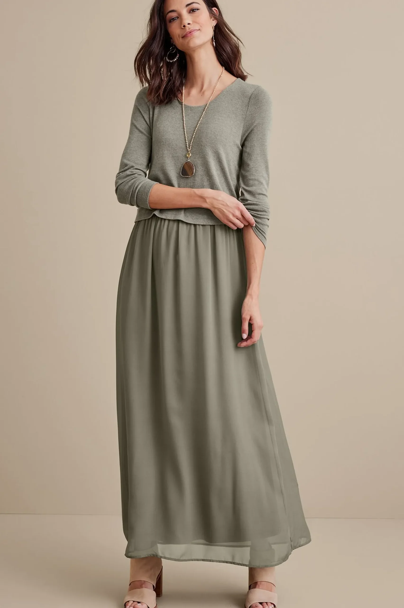 Soft Surroundings Cassie Dress> solids|maxi