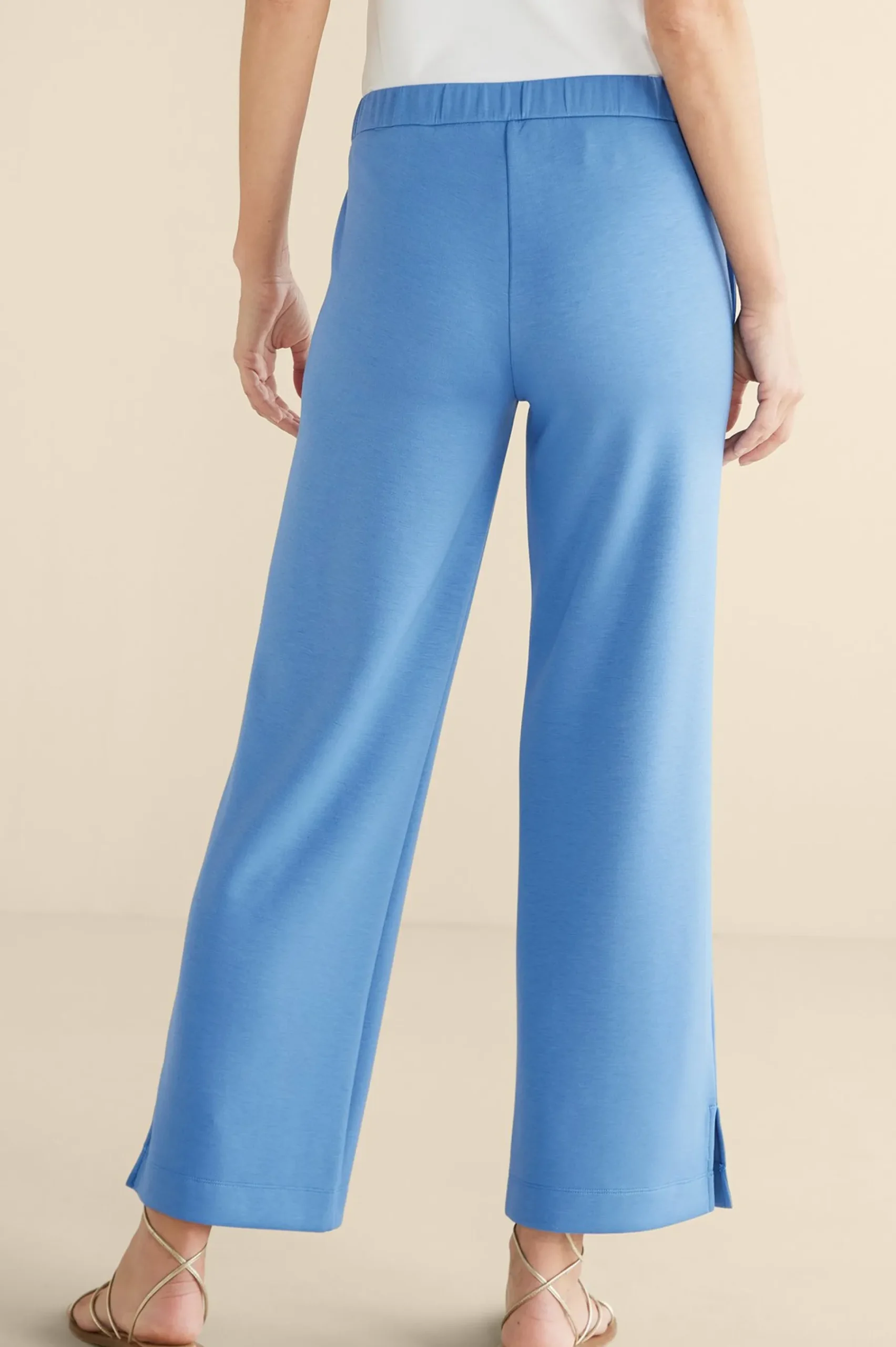 Soft Surroundings Ceri Knit Wide-Leg Pants> Into The Blues|full length