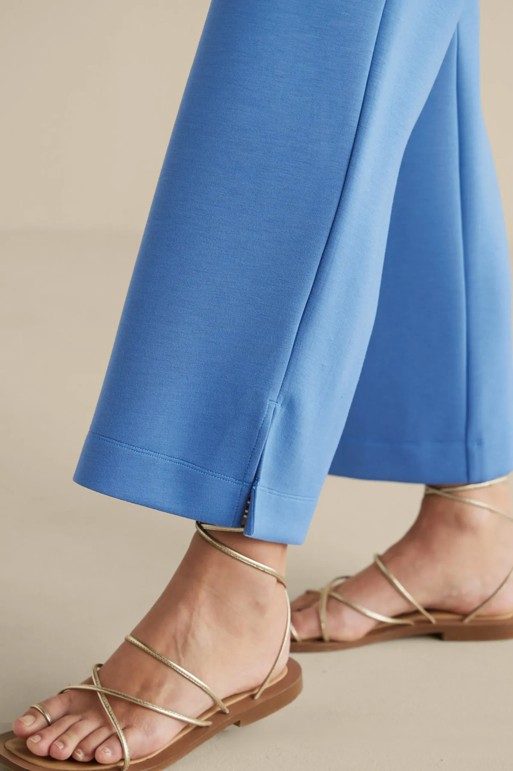 Soft Surroundings Ceri Knit Wide-Leg Pants> Into The Blues|full length