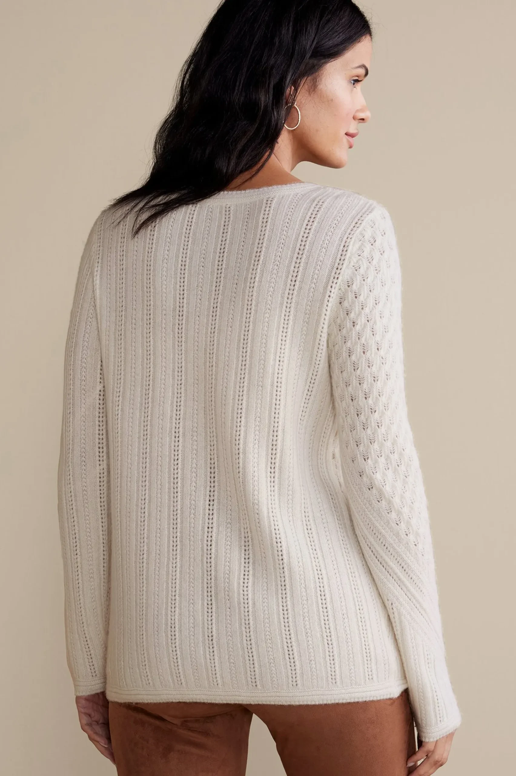 Soft Surroundings Charlette Cashmere Sweater> Sweaters & Cardigans|long sleeve