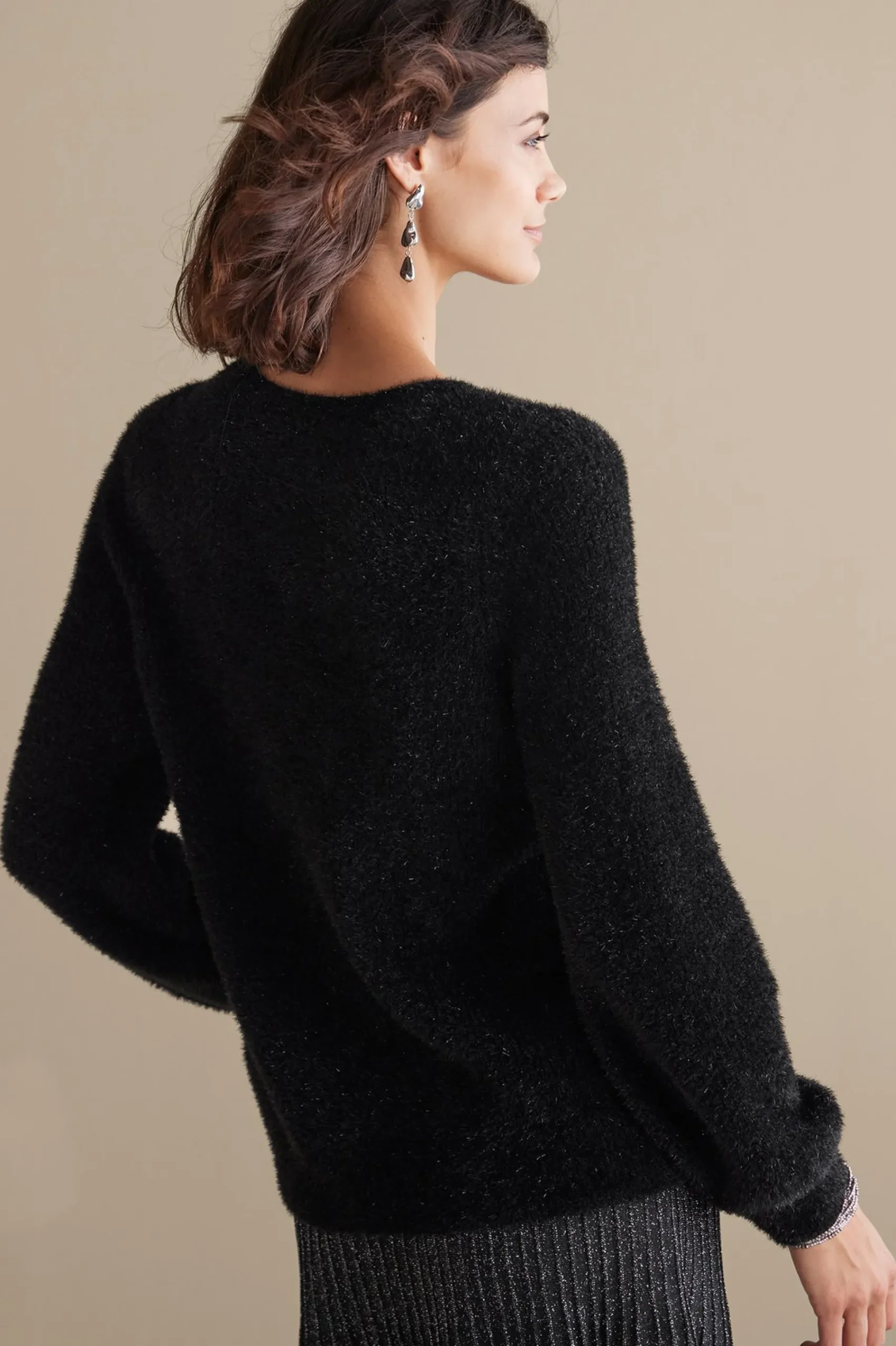 Soft Surroundings Ciara Sparkle Sweater> Sweaters & Cardigans|long sleeve