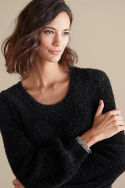 Soft Surroundings Ciara Sparkle Sweater><noscript><img width=