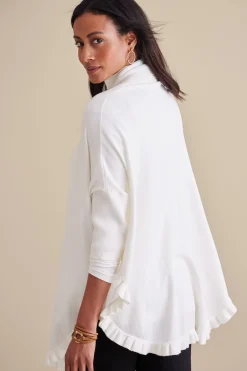 Soft Surroundings Draped Ruffle Cardigan><noscript><img width=