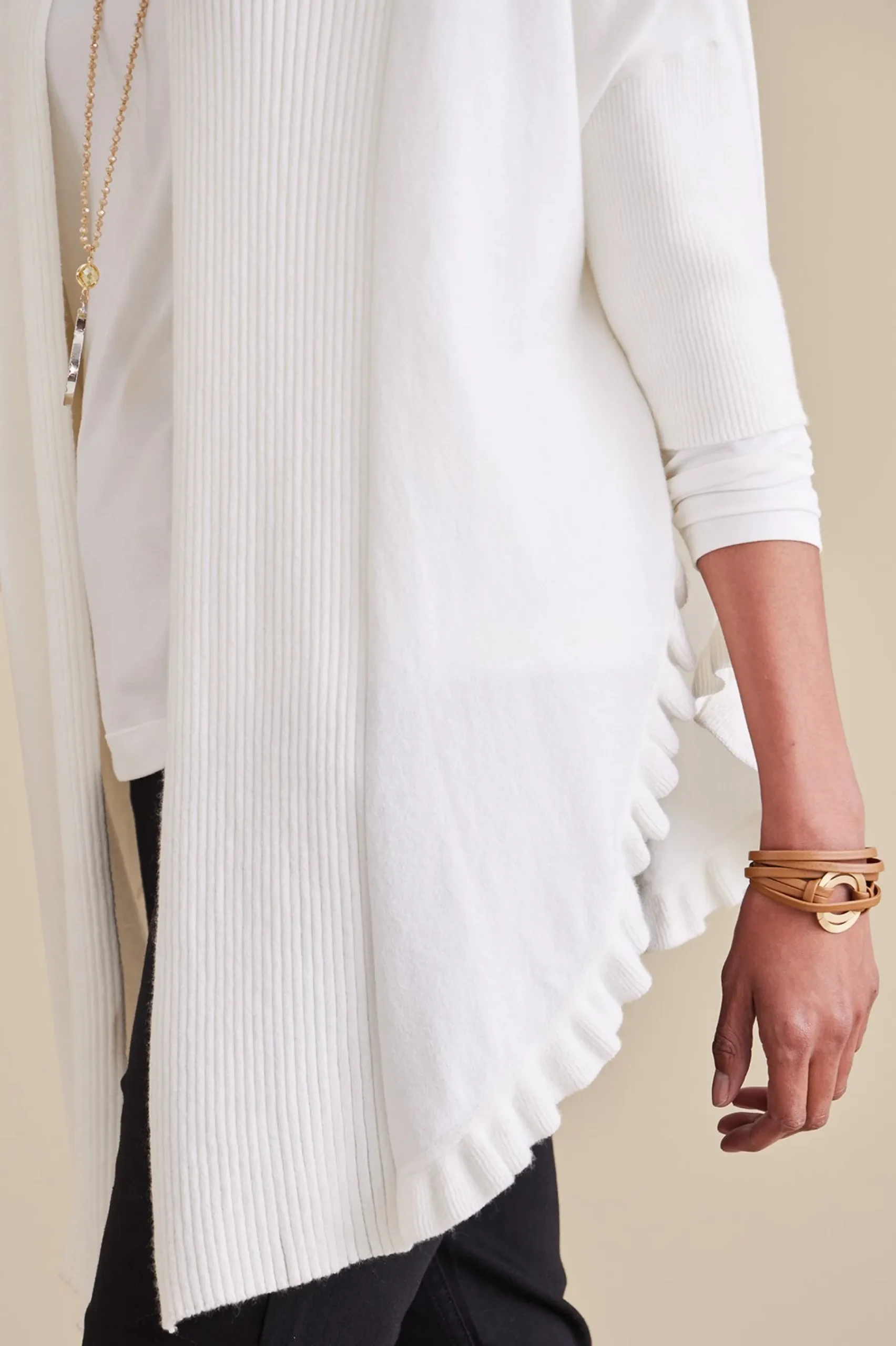 Soft Surroundings Draped Ruffle Cardigan> Scarves & Wraps|Feminine Flourish