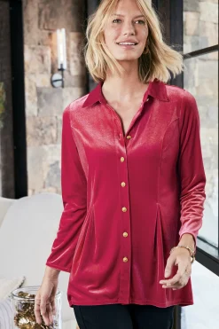 Soft Surroundings Enchanted Velvet Shirt><noscript><img width=