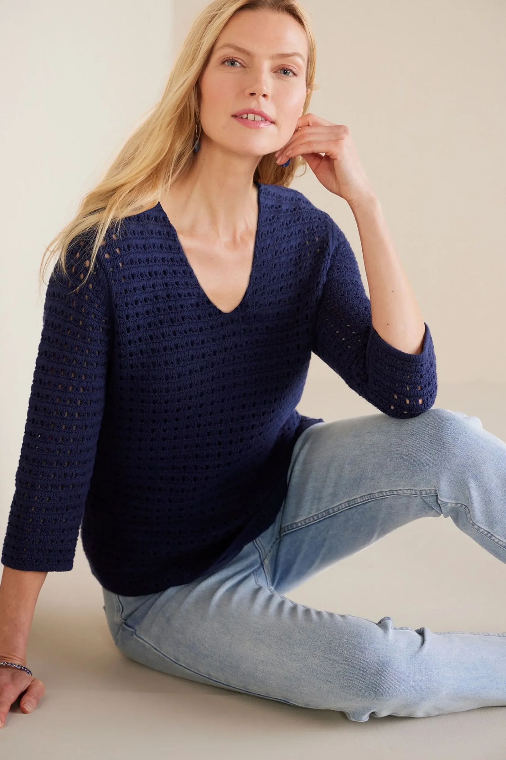 Soft Surroundings Estrella Sweater> Sweaters & Cardigans|three quarter length
