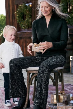 Soft Surroundings Eva Sequin Pants><noscript><img width=