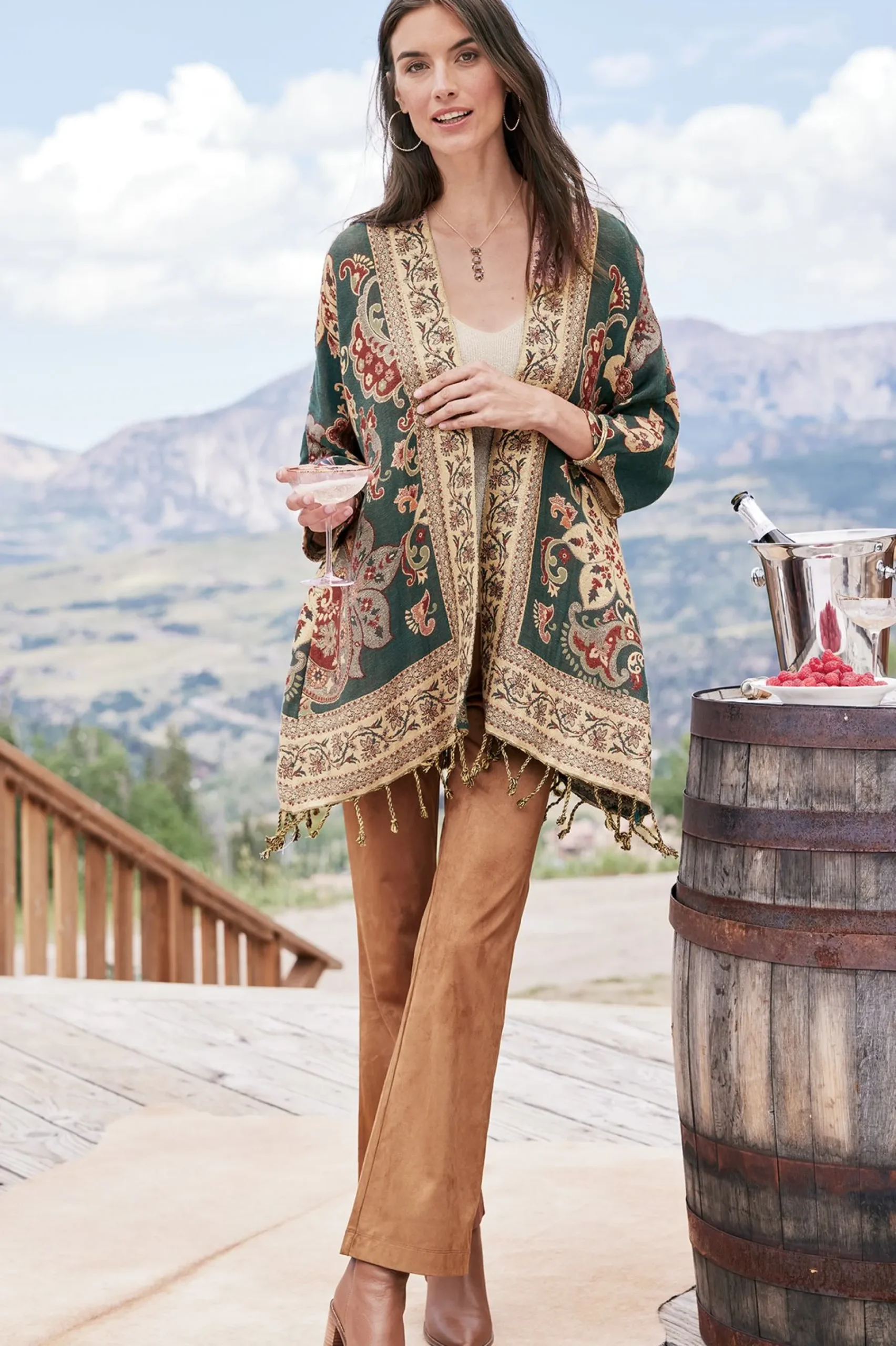 Soft Surroundings Eve Topper> Global Artistry