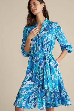 Soft Surroundings Feyre Short Dress> Into The Blues|work to play
