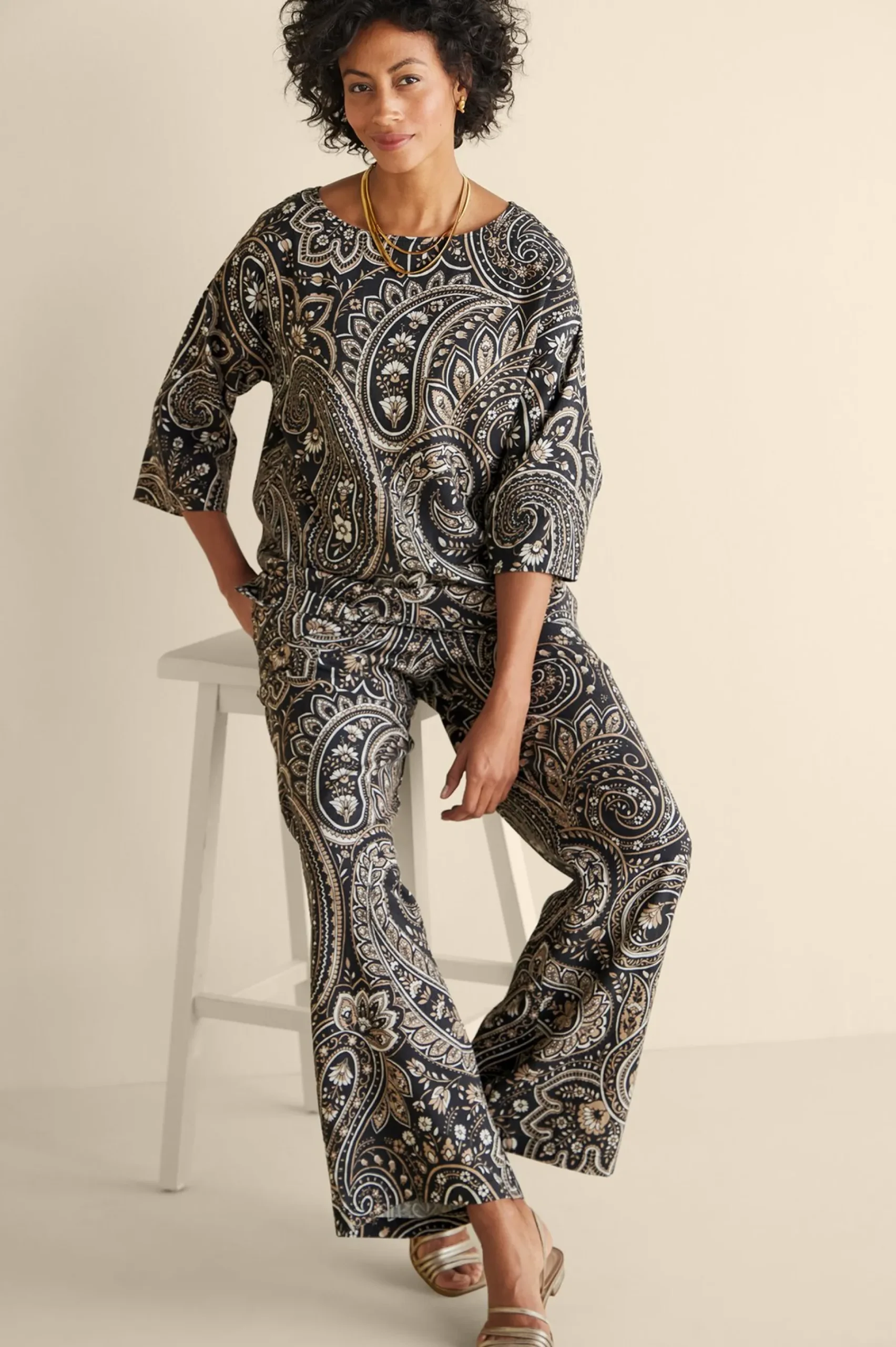 Soft Surroundings Fleur Top> Vacation Shop|three quarter length
