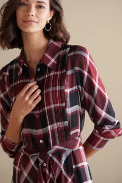 Soft Surroundings Gayle Tartan Dress><noscript><img width=