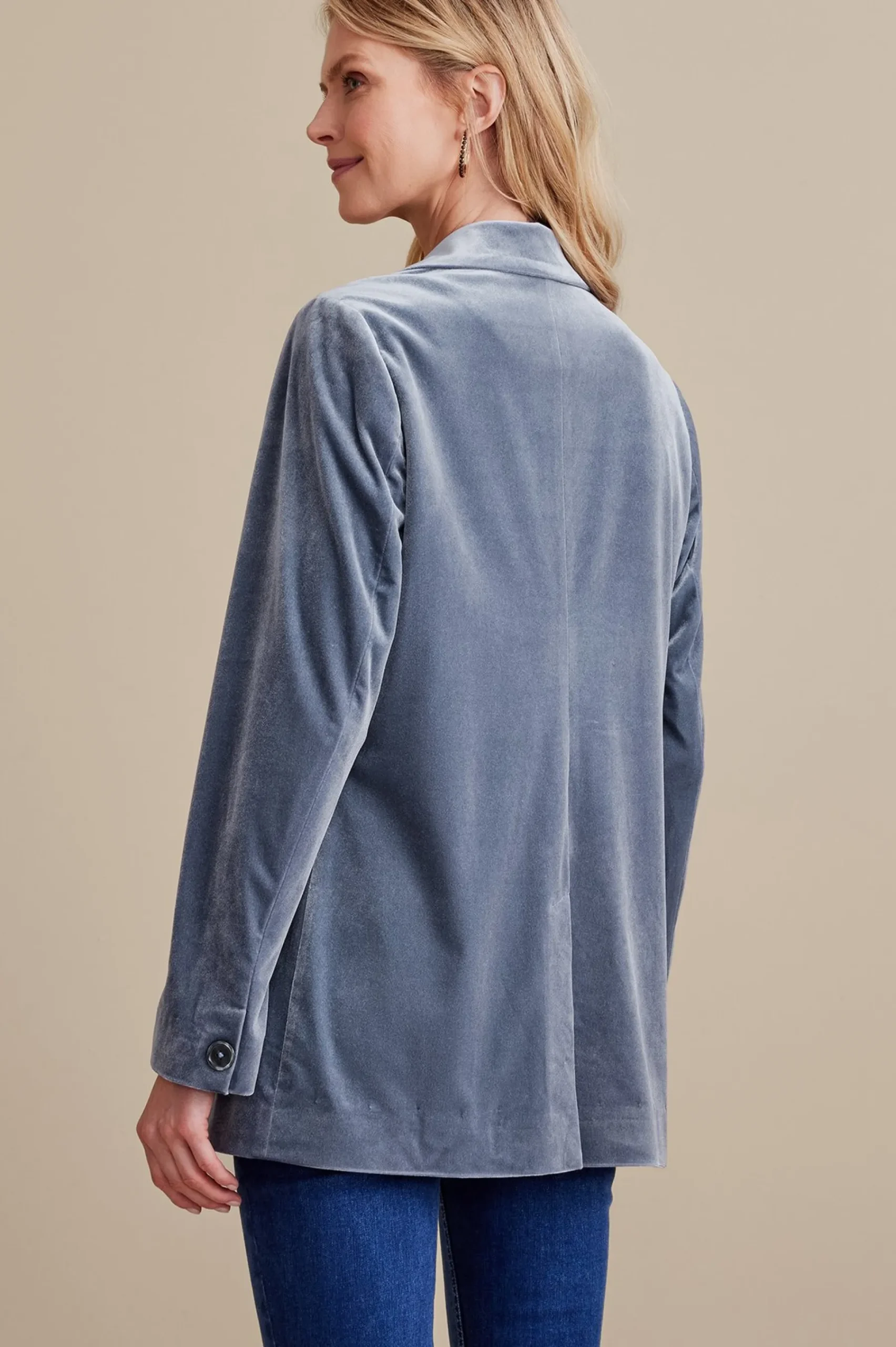 Soft Surroundings Holly Velvet Blazer> Into The Blues|EVelvet Styles