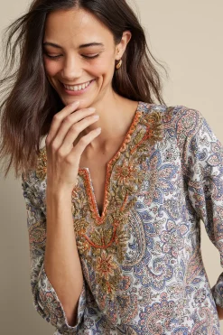 Soft Surroundings Kaimana Embellished Tunic><noscript><img width=