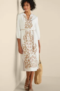 Soft Surroundings Kimora Embroidered Midi Dress><noscript><img width=