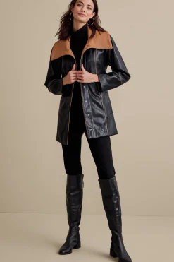 Soft Surroundings Lausanne Faux Leather Jacket> Jackets & Coats