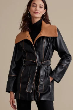 Soft Surroundings Lausanne Faux Leather Jacket> Jackets & Coats