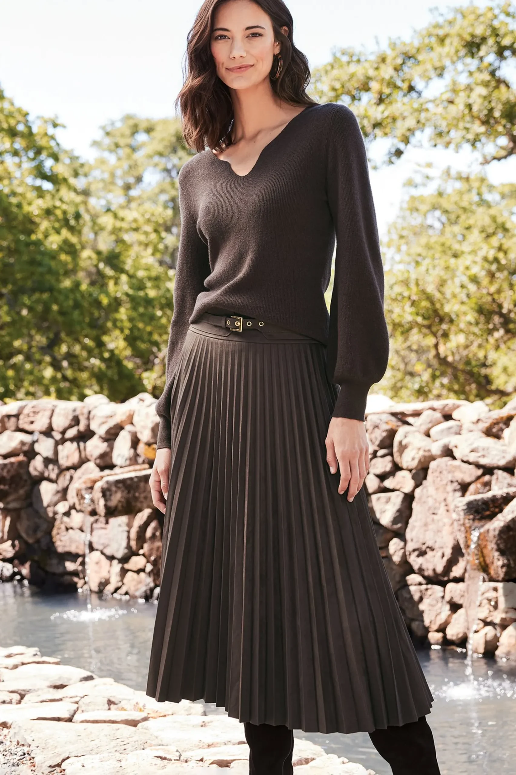 Soft Surroundings Lavina Faux Suede Skirt> Skirts