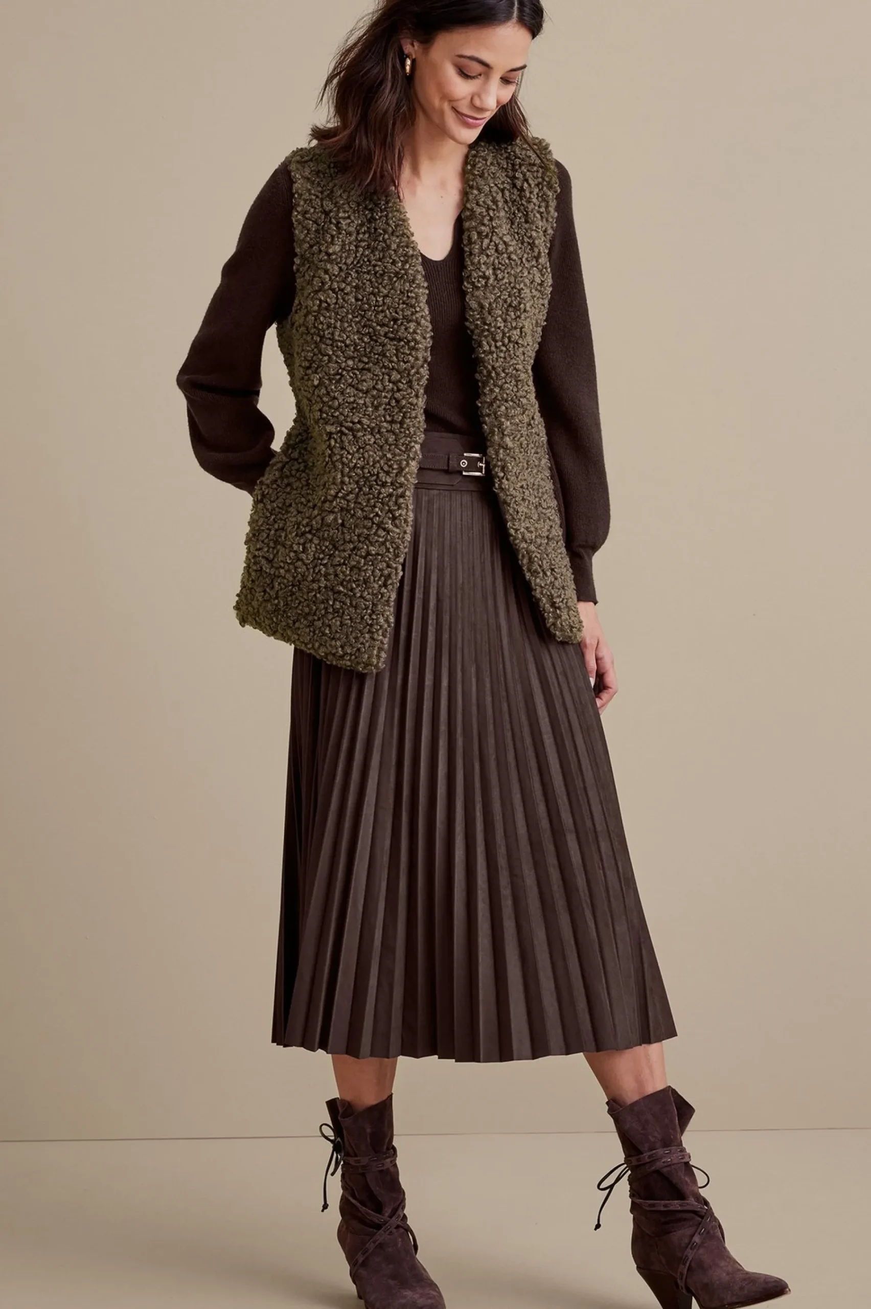 Soft Surroundings Lavina Faux Suede Skirt> Skirts
