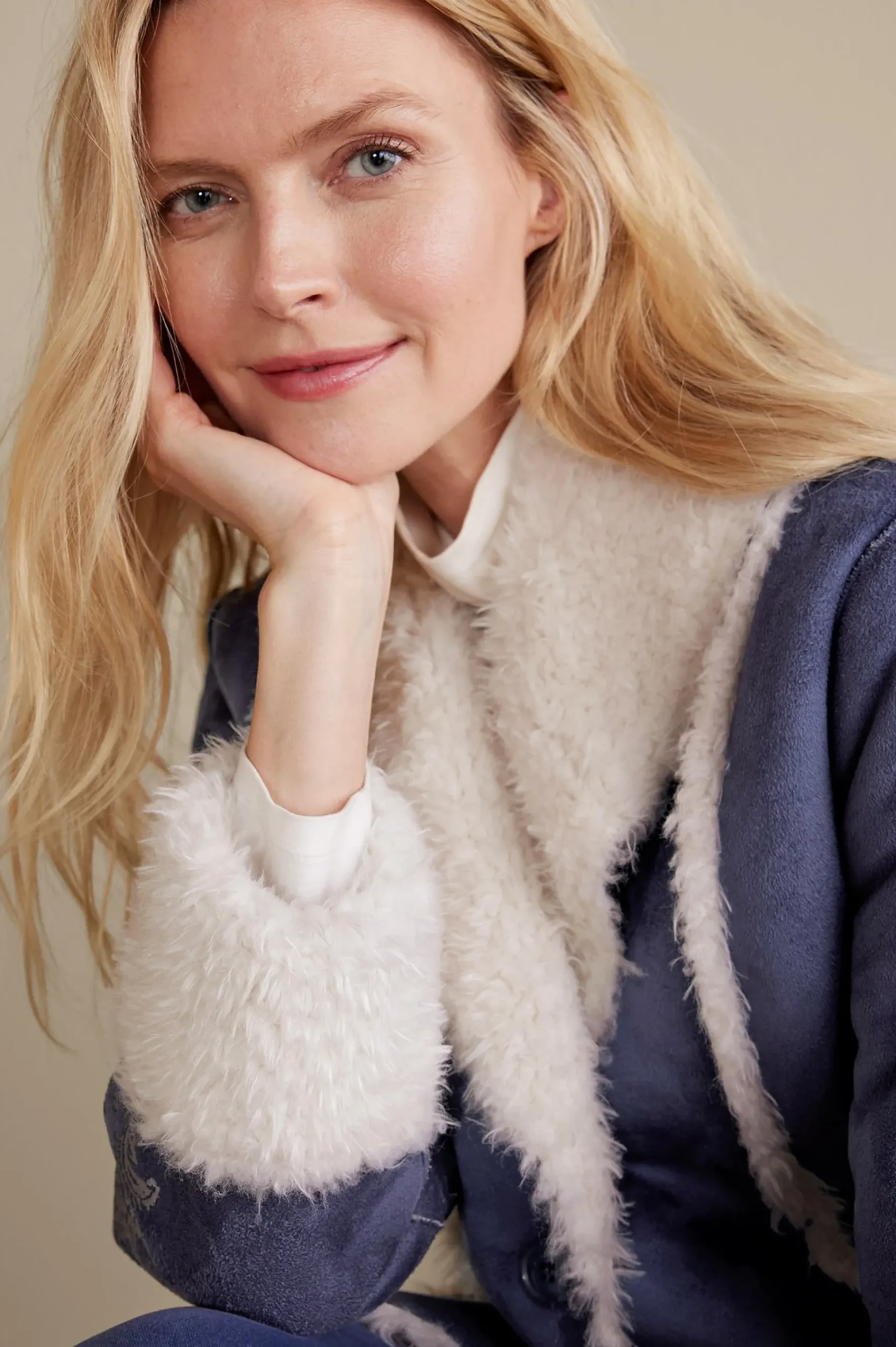 Soft Surroundings Lucerne Shearling Coat> Into The Blues|Jackets & Coats