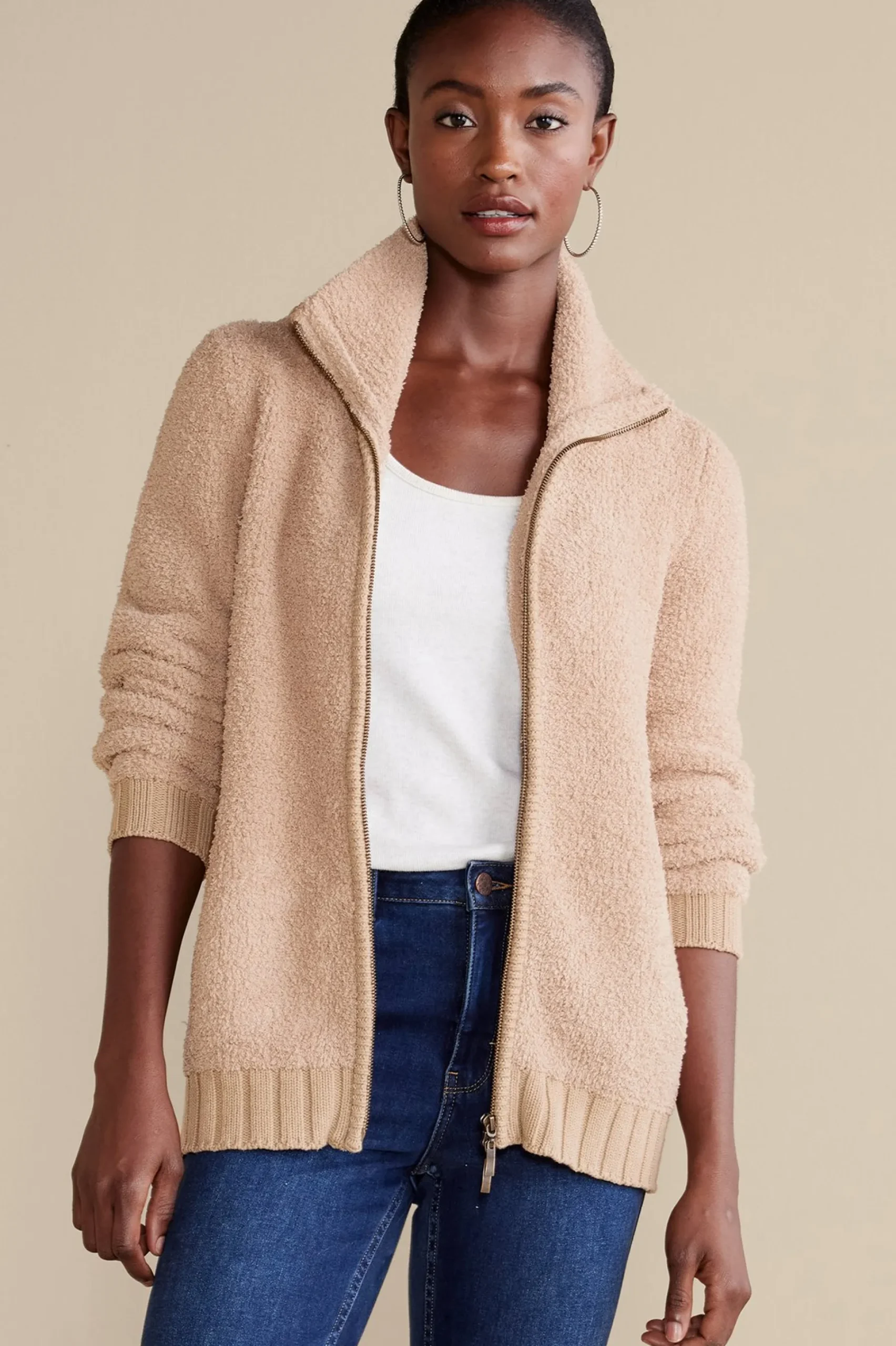 Soft Surroundings Lyla Teddy Cardigan> Sweaters & Cardigans