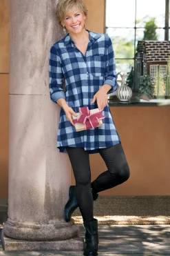 Soft Surroundings Mad About Plaid Tunic I><noscript><img width=