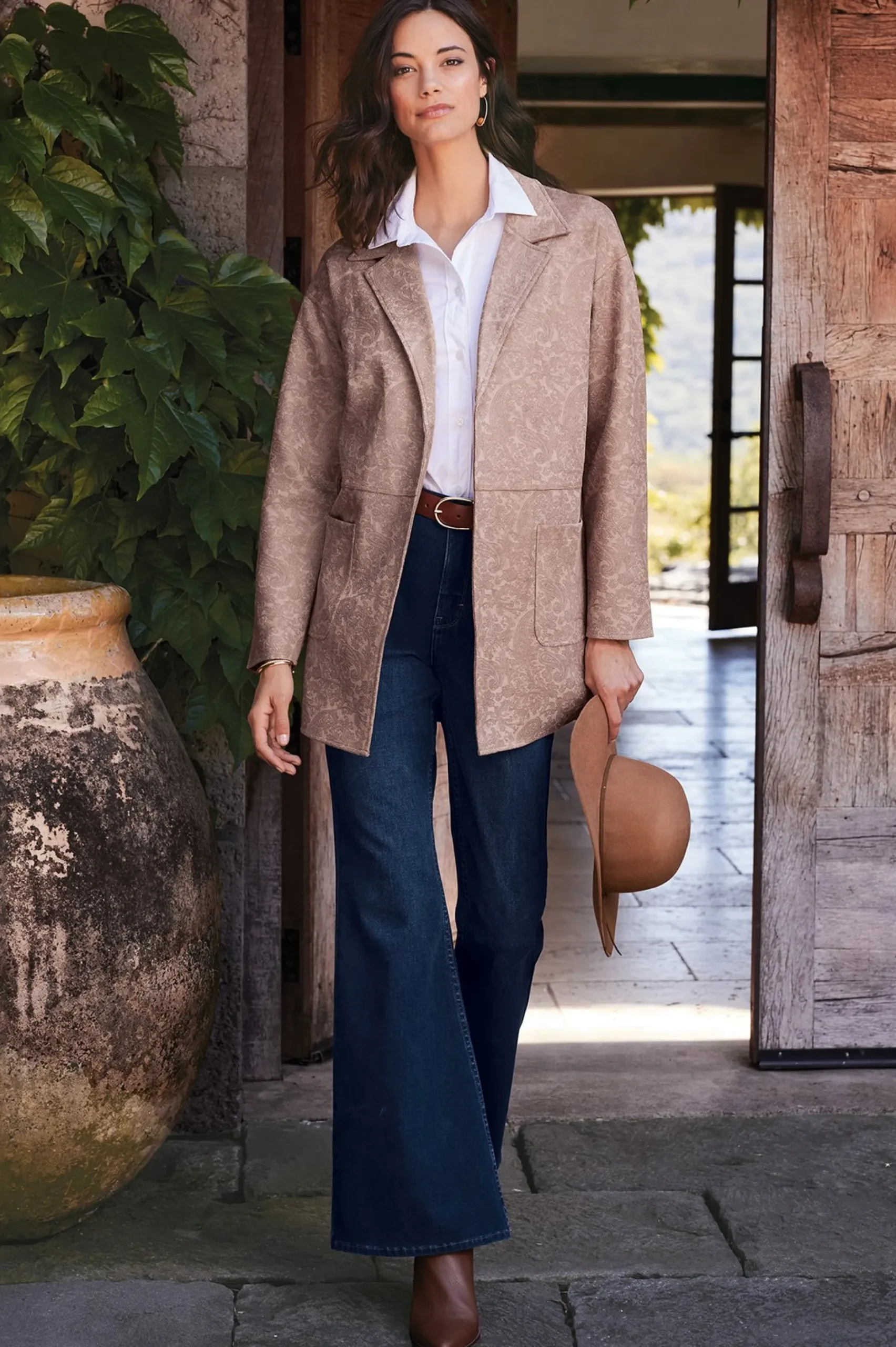 Soft Surroundings Malika Faux Suede Jacket> Jackets & Coats