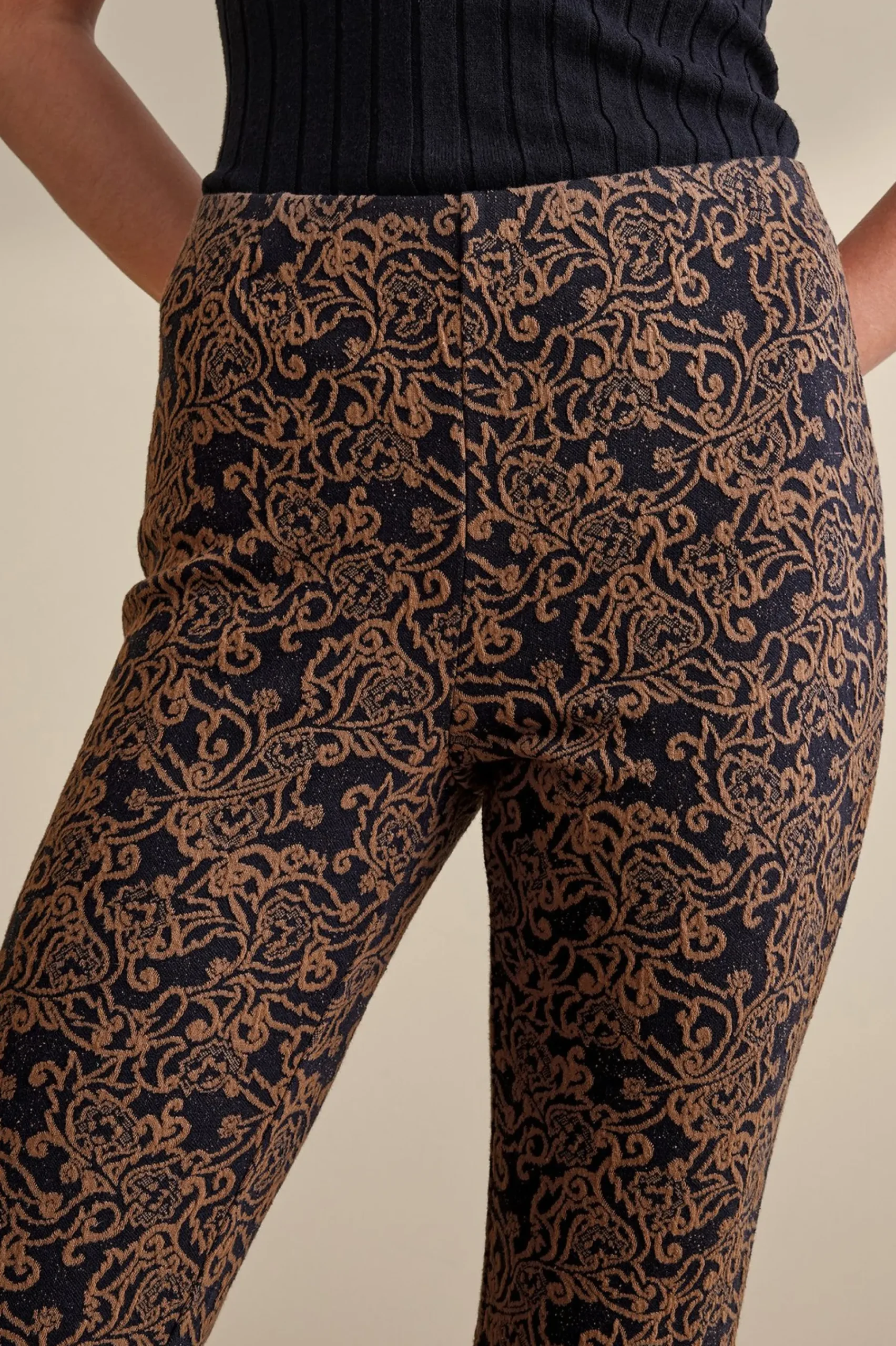 Soft Surroundings Mara Jacquard Pants> full length