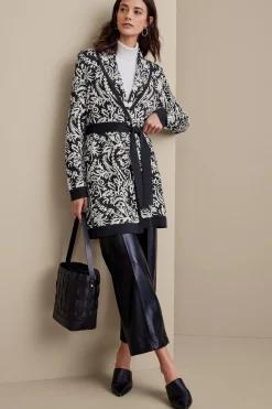Soft Surroundings Marika Jacquard Cardigan><noscript><img width=