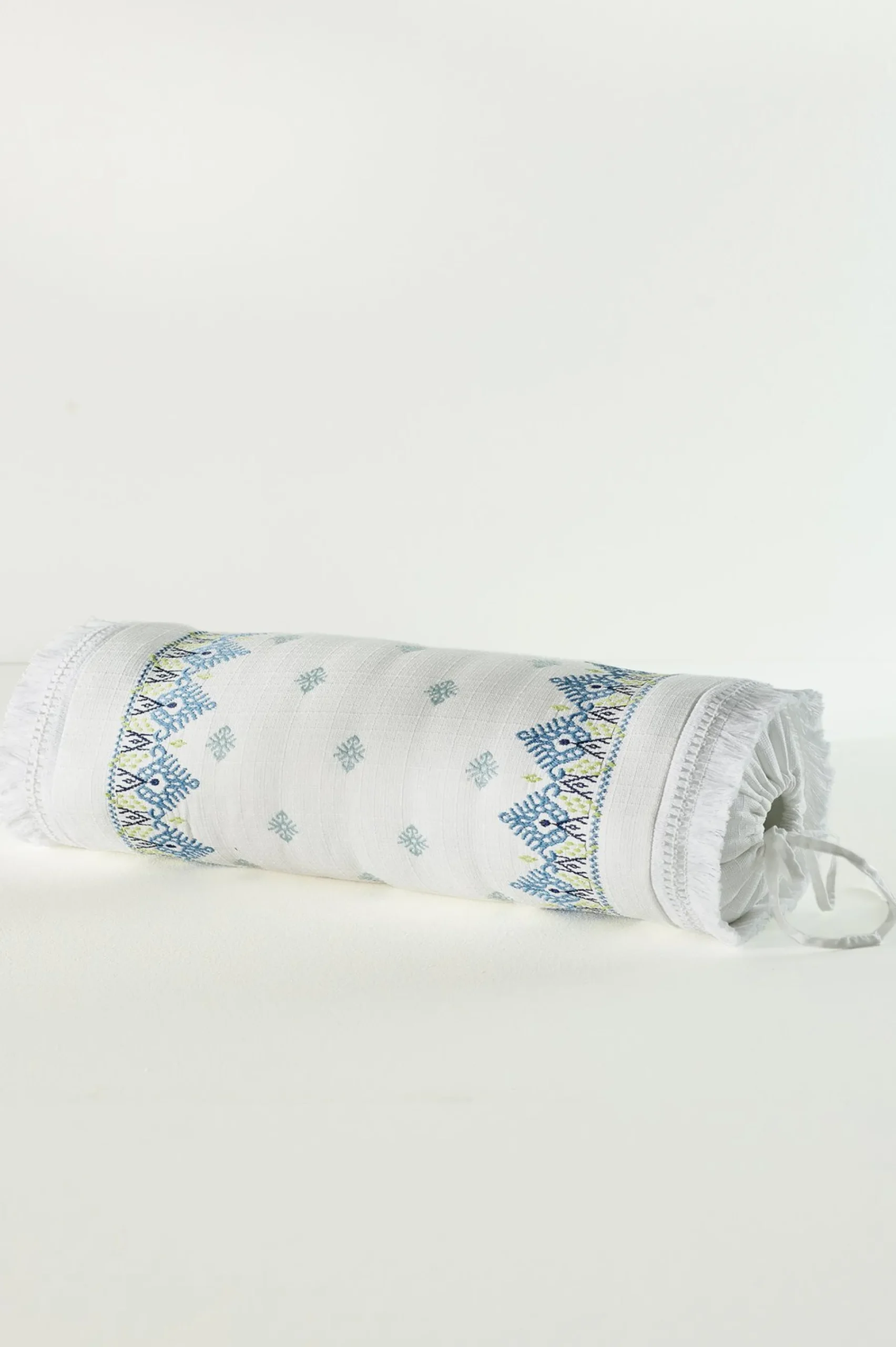 Soft Surroundings Melanie Embroidered Bolster> pillows