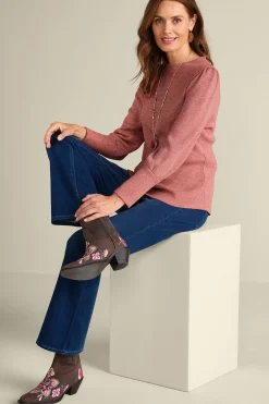 Soft Surroundings Melina Waffle Pullover><noscript><img width=