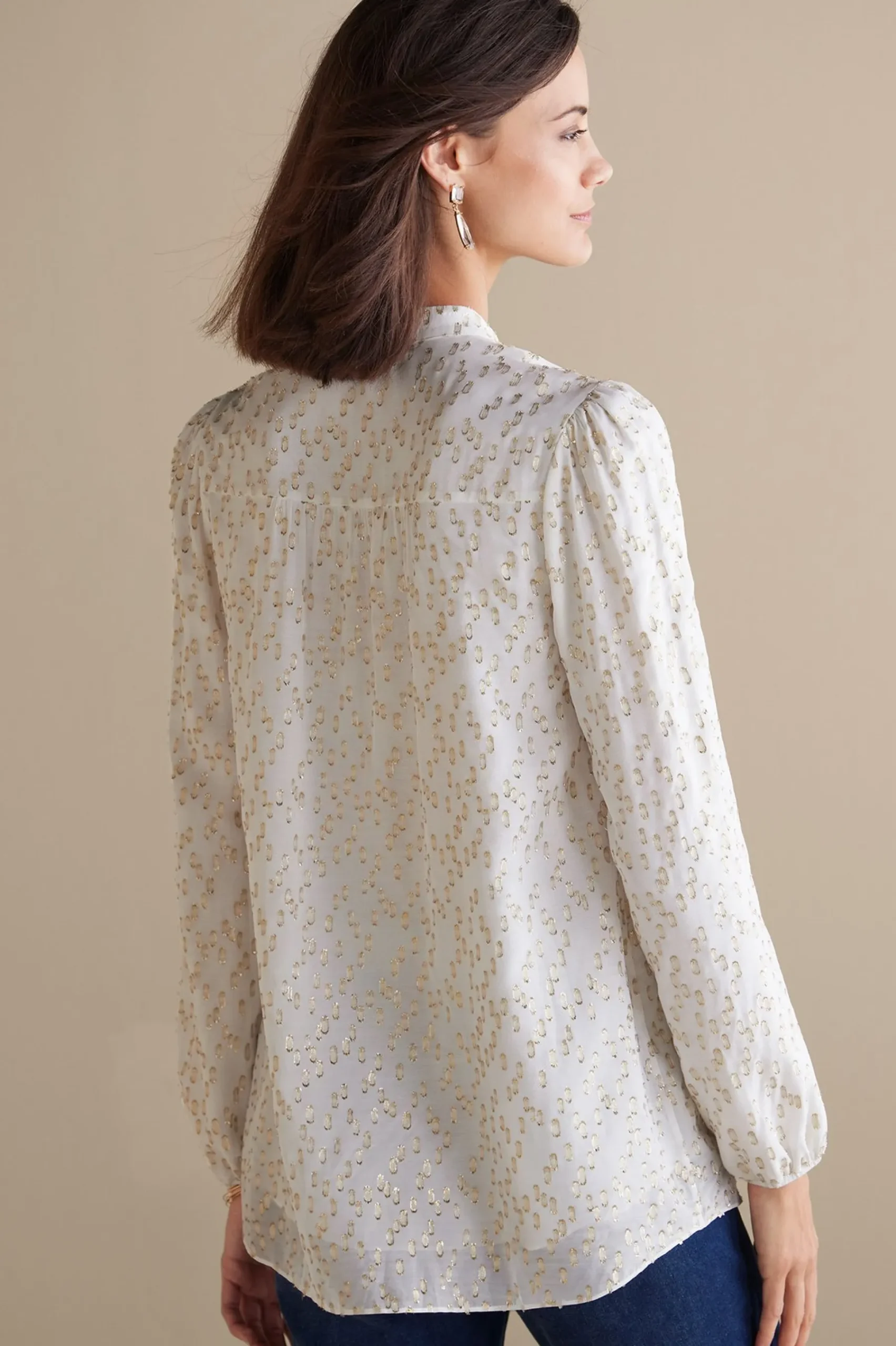 Soft Surroundings Mila Metallic Blouse> Feminine Flourish|Everyday Styles