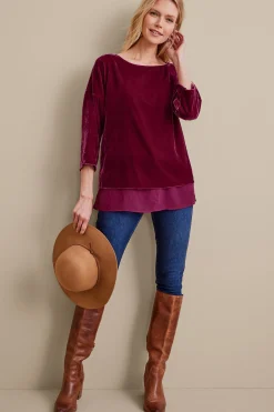 Soft Surroundings Millie Velvet Tunic><noscript><img width=