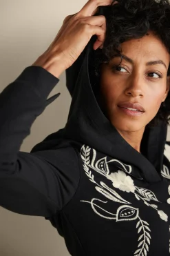 Soft Surroundings Miraflores Embroidered French Terry Hoodie><noscript><img width=