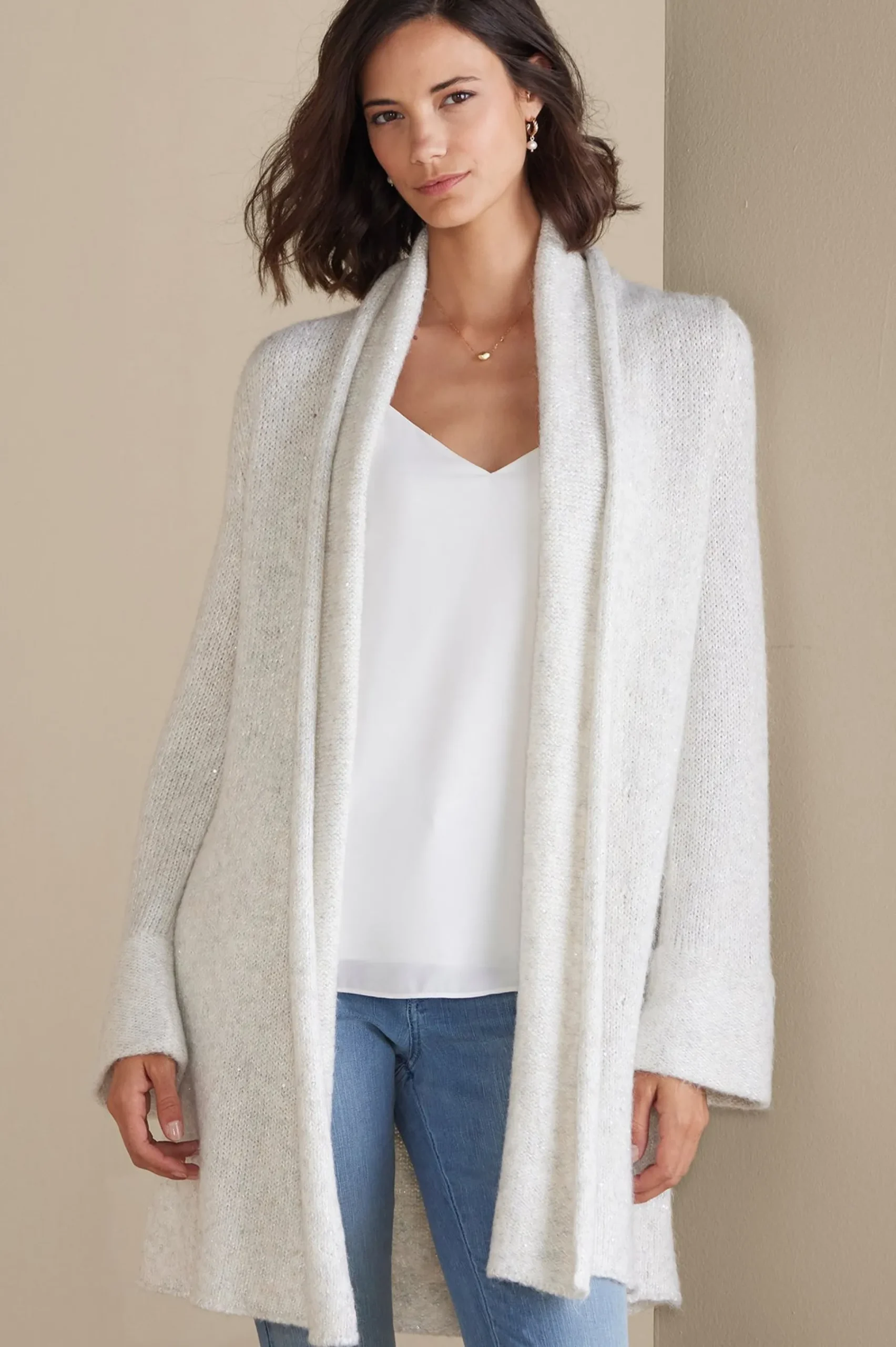 Soft Surroundings Neva Sequin Cardigan> Everyday Styles|Sweaters & Cardigans