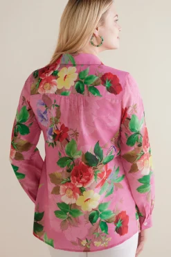 Soft Surroundings Petites Danica Embellished Shirt><noscript><img width=