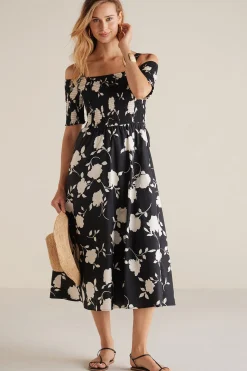 Soft Surroundings Petites Divani Dress> patterned|mid-length