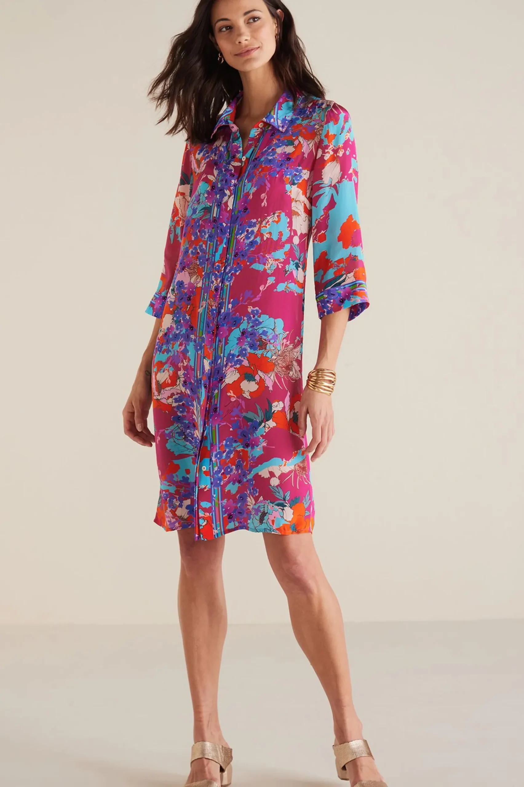 Soft Surroundings Petites Garden Path Dress> vacation dresses|patterned