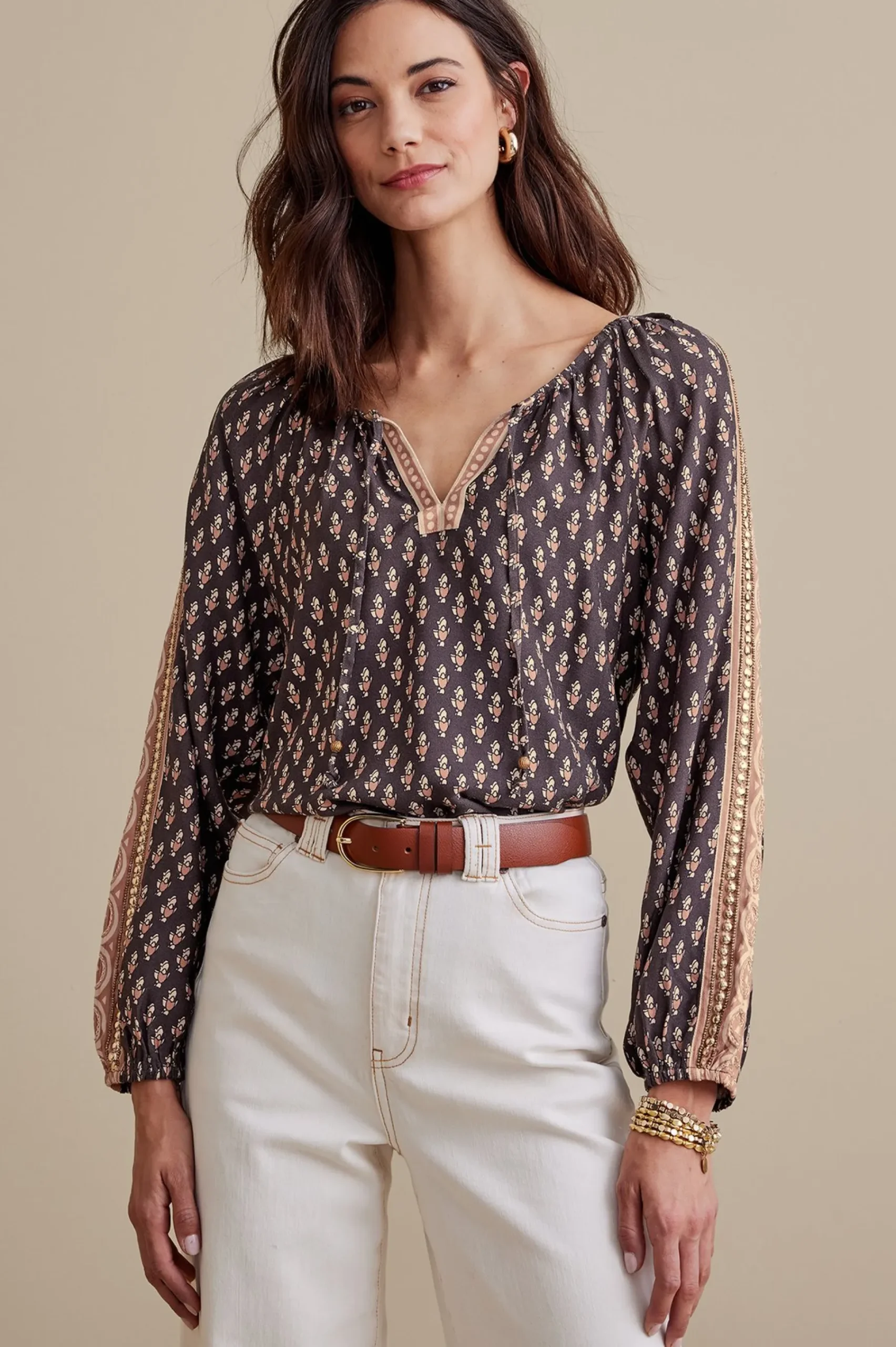 Soft Surroundings Petites Jolene Blouse> long sleeve|pullovers