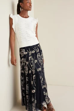 Soft Surroundings Petites Leatrice Embroidered Maxi Skirt> Global Artistry|Skirts
