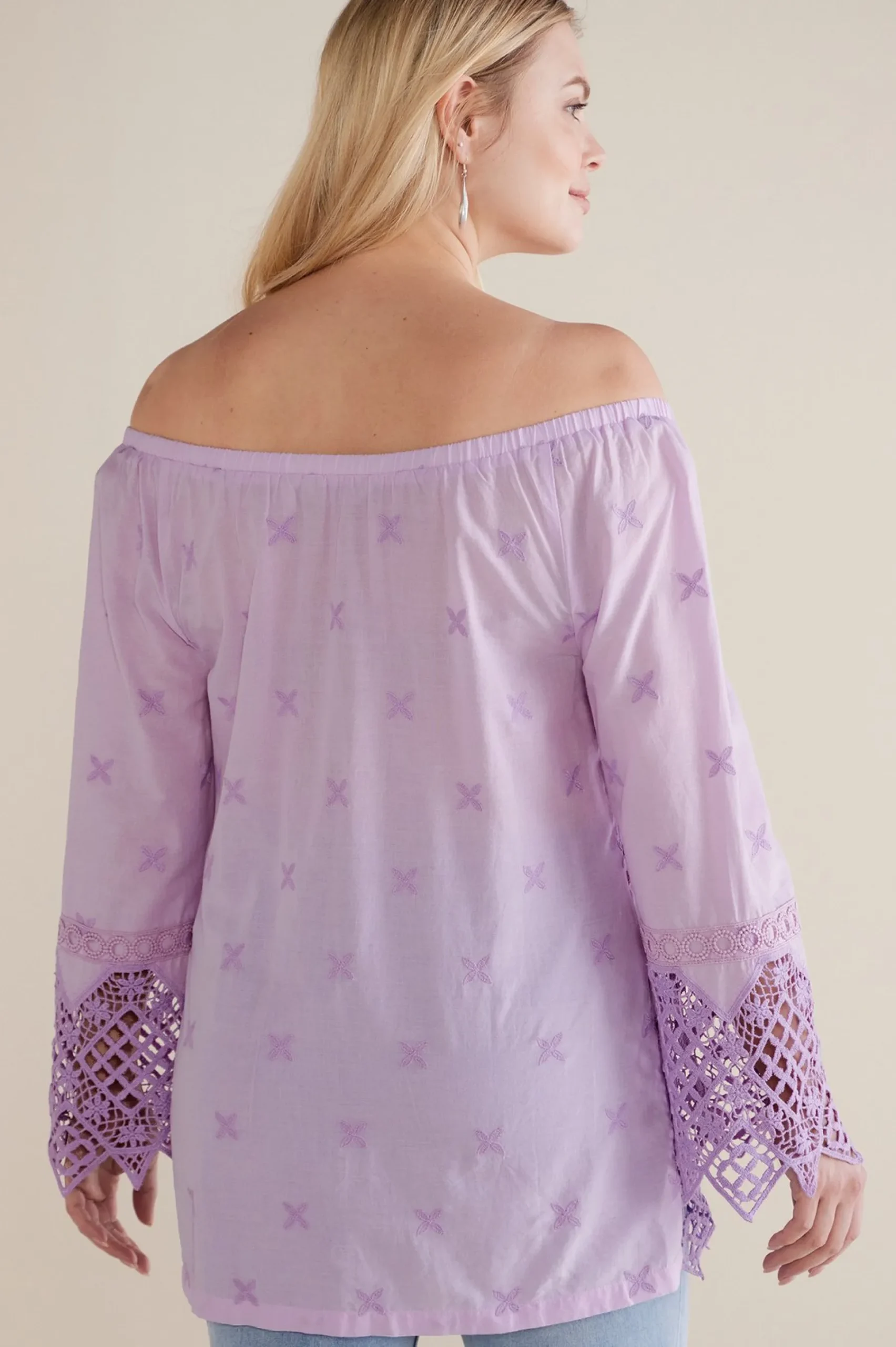 Soft Surroundings Petites Pilar Off the Shoulder Top> Feminine Flourish|Global Artistry
