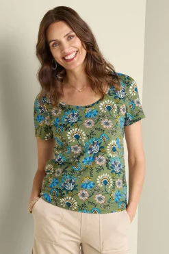 Soft Surroundings Petites Soft Essential™ SUPIMA® Short Sleeve Tee> Soft Essential Styles|Into The Blues