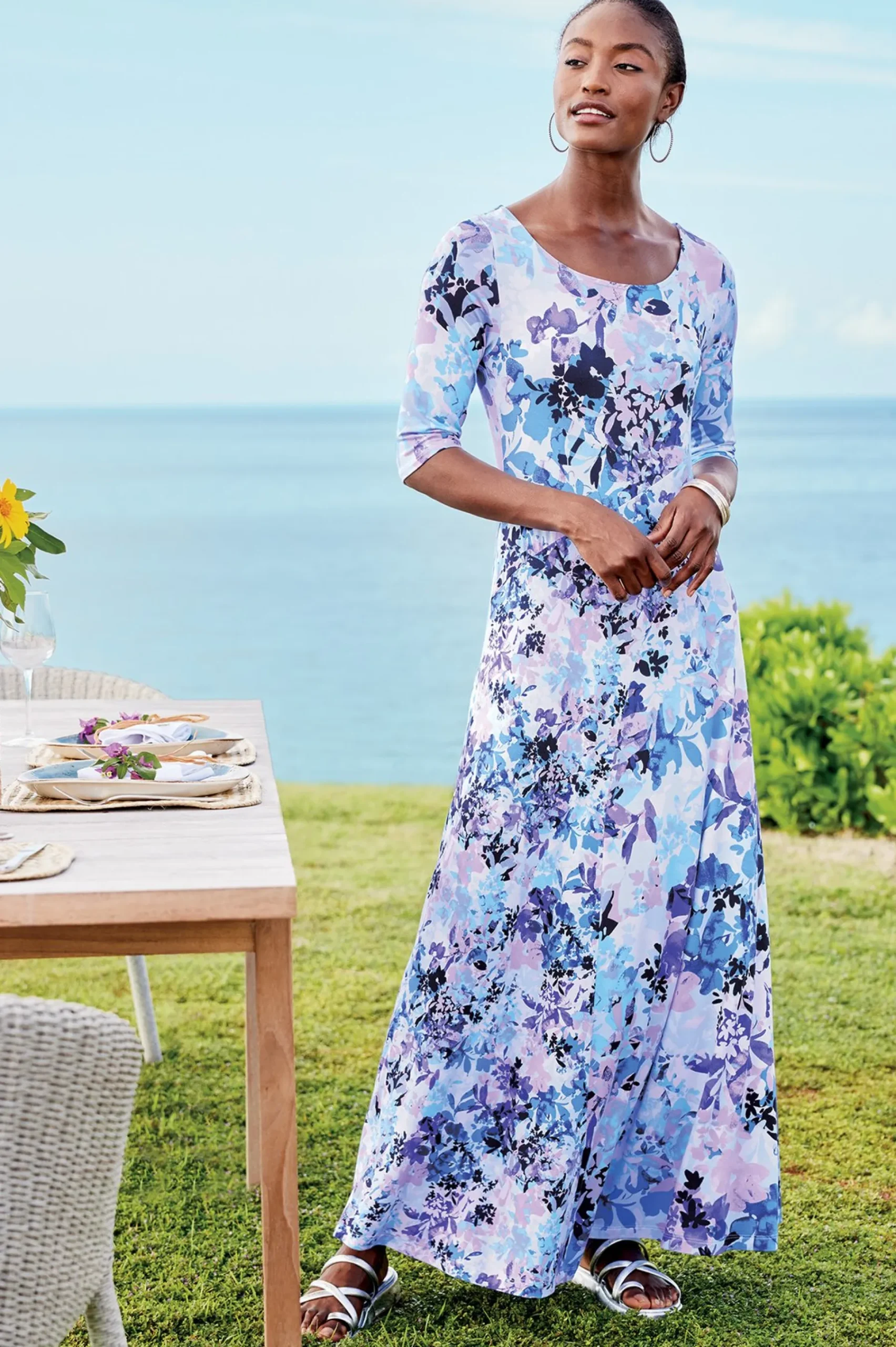 Soft Surroundings Petites Vivienne Dress> Feminine Flourish|The Floral Shop