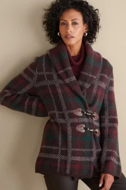 Soft Surroundings Plaid Sweater Coat><noscript><img width=