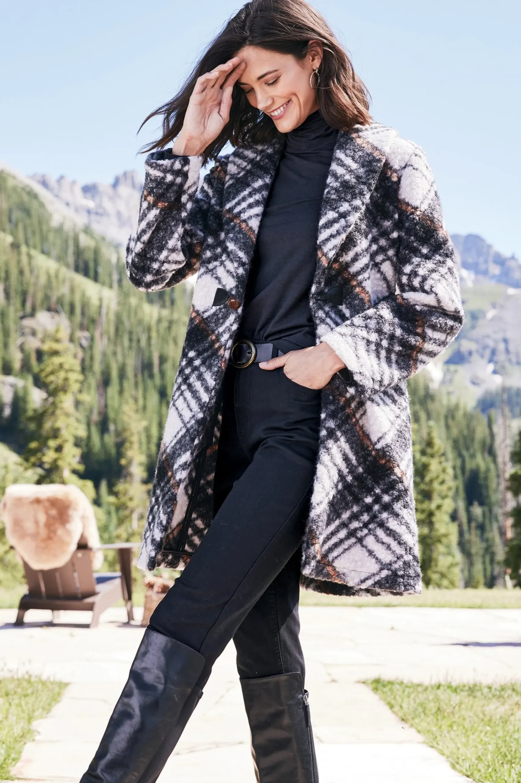 Soft Surroundings Rita Plaid Jacket> Jackets & Coats