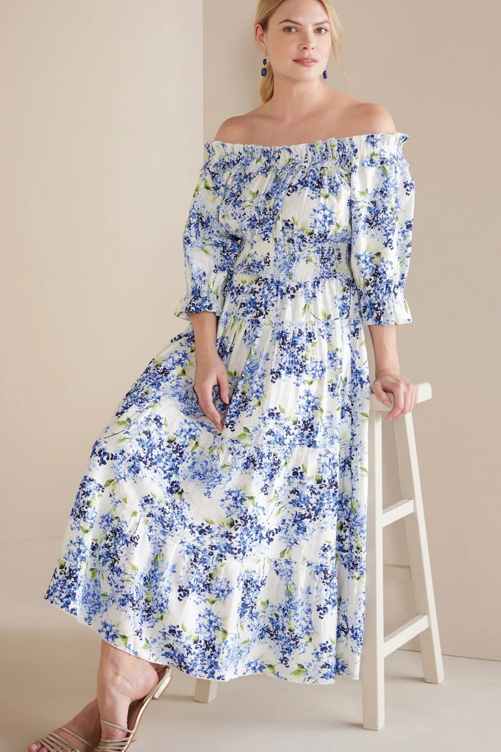 Soft Surroundings Rosana Maxi Dress> patterned|maxi