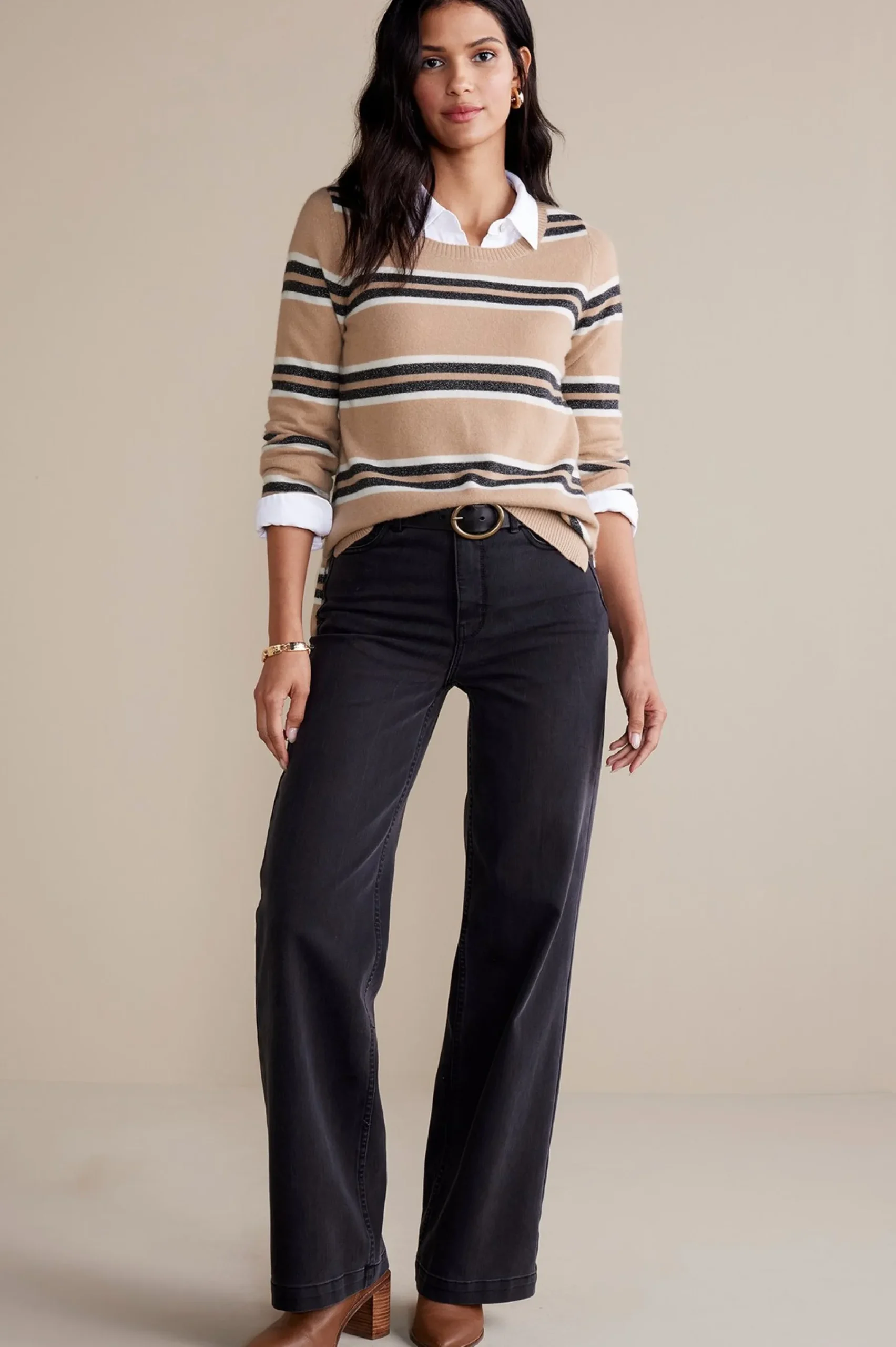 Soft Surroundings Shayna Cashmere Sweater> Sweaters & Cardigans|long sleeve